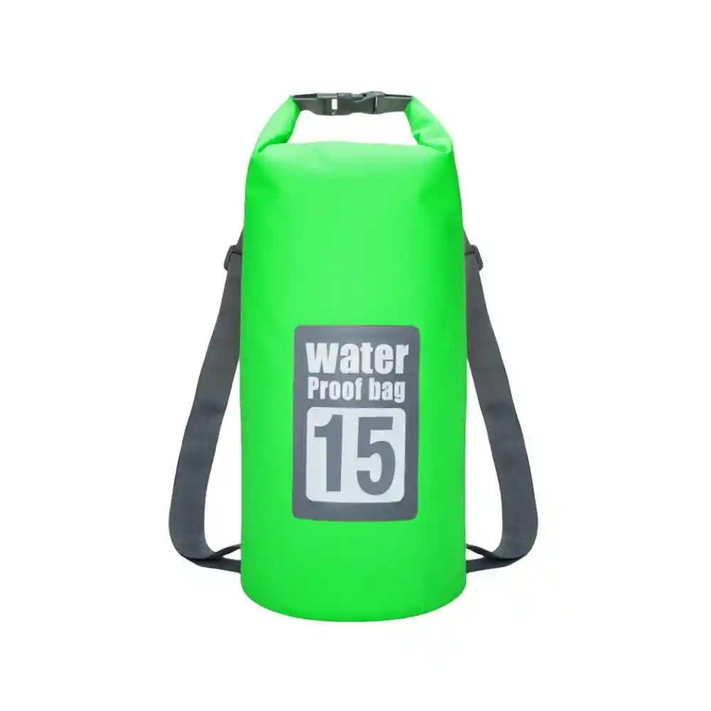 Bolso Impermeable Ocean Pack 15 Litros Z05 Color Verde