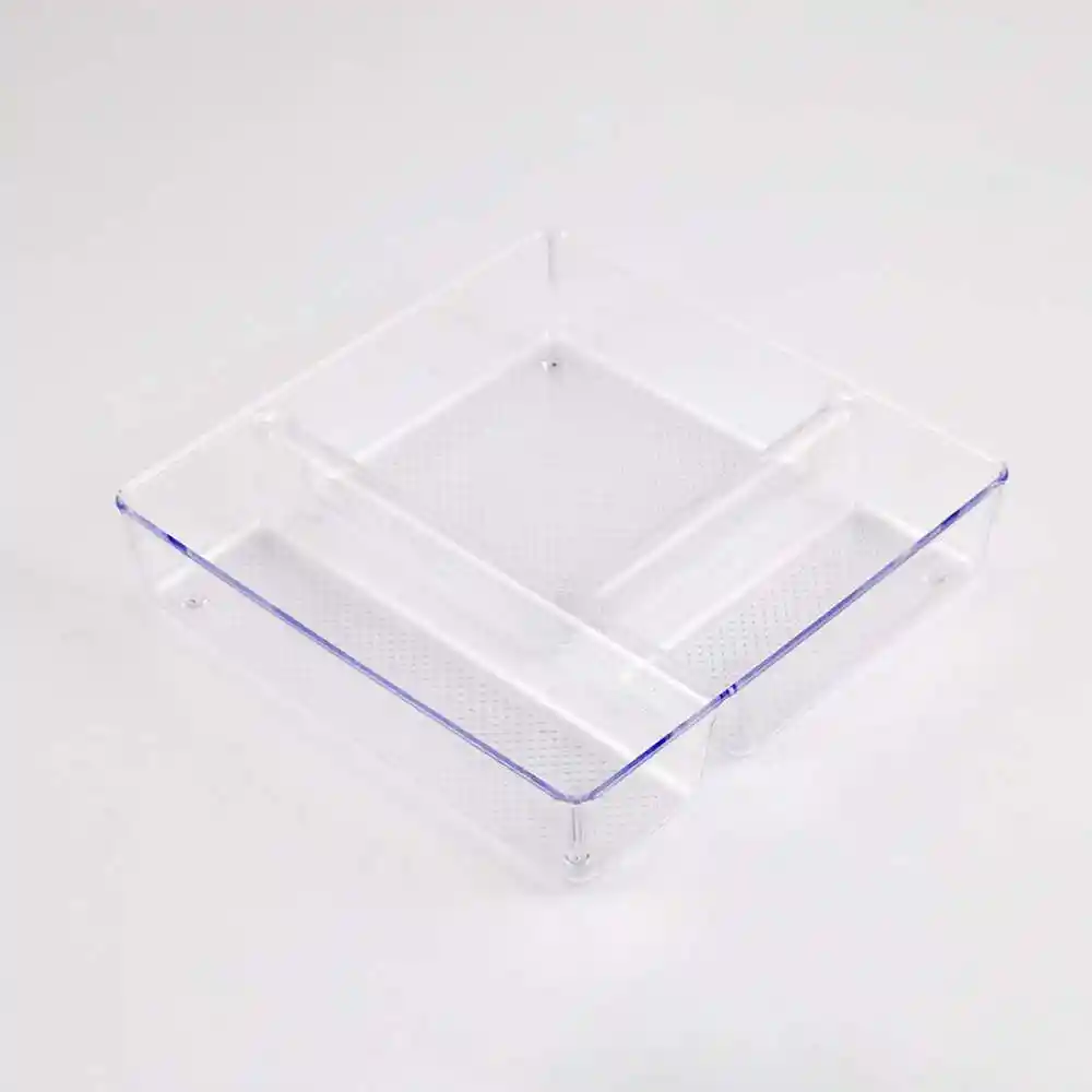 Organizador Plasticforte Nev 23x5x23cm Translucido Plastico