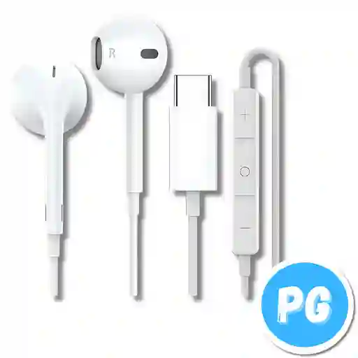 Audifonos Tipo Earpods Genericos Para Iphone De Cable Usb C + Microfono