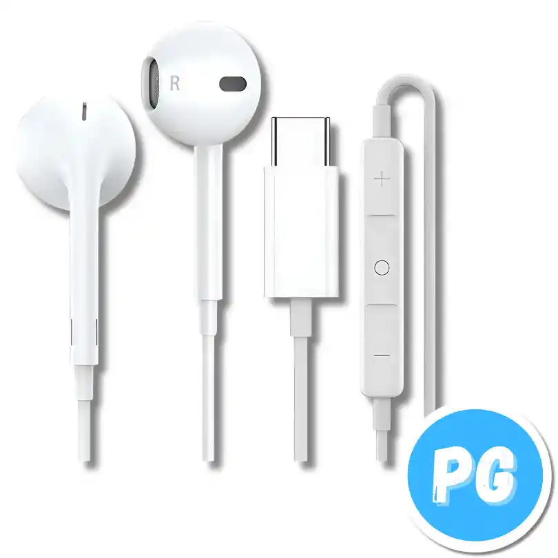 Audifonos Tipo Earpods Genericos Para Iphone De Cable Usb C + Microfono