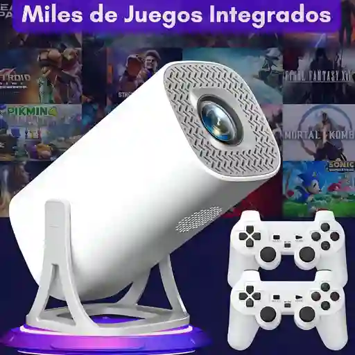 Proyector Consola Retro 2 Mandos Inalámbricos 4k