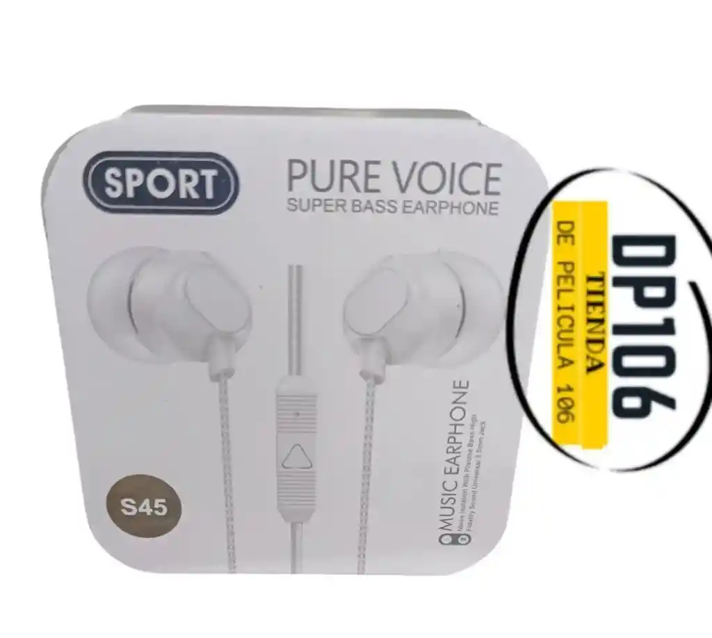 Audifonos Tipo Chupa Manos Libres Blancos