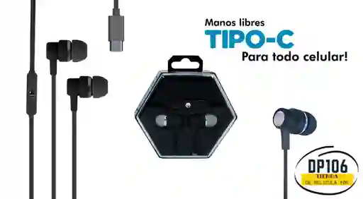 Audifonos Tipo C De Chupa Negros