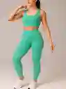 Conjunto Deportivo Turquesa (legging Y Top)