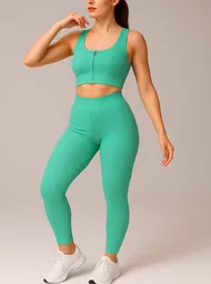 Conjunto Deportivo Turquesa (legging Y Top)
