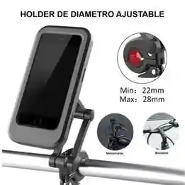 Soporte De Celular Con Estuche Impermeable Y Giro 360° Para Moto Y Bicicleta