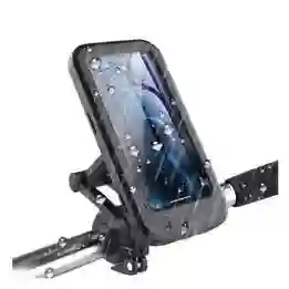 Soporte De Celular Con Estuche Impermeable Y Giro 360° Para Moto Y Bicicleta