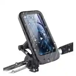 Soporte De Celular Con Estuche Impermeable Y Giro 360° Para Moto Y Bicicleta