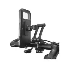 Soporte De Celular Con Estuche Impermeable Y Giro 360° Para Moto Y Bicicleta
