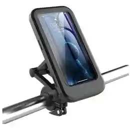 Soporte De Celular Con Estuche Impermeable Y Giro 360° Para Moto Y Bicicleta