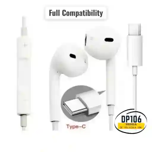 Audifonos Typec Blancos