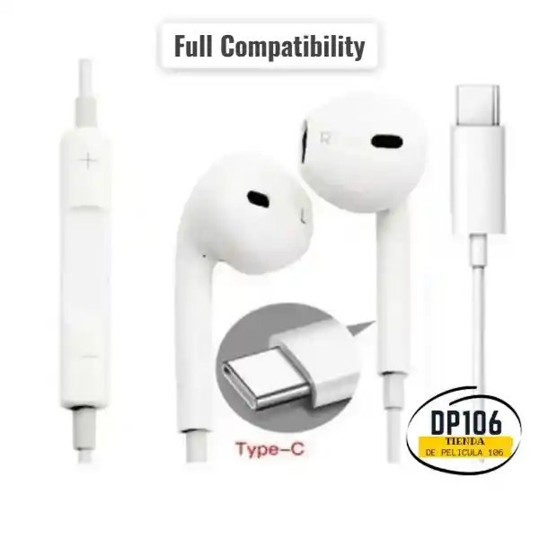 Audifonos Typec Blancos