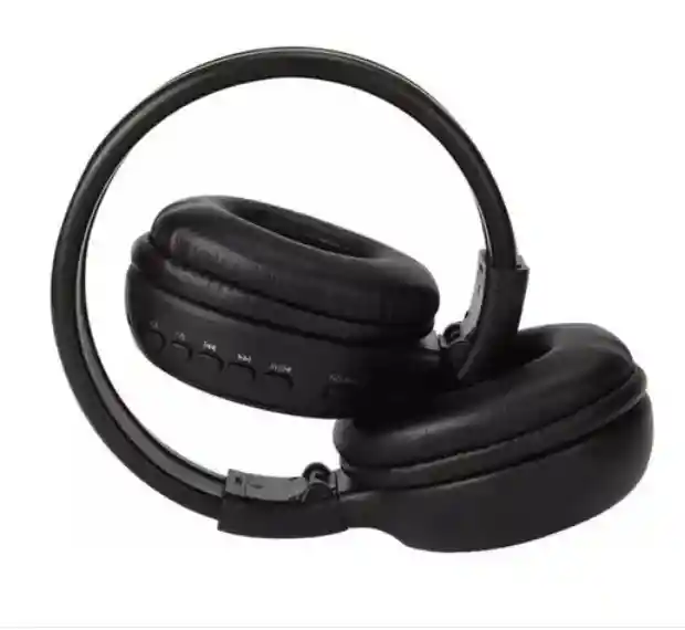 Negro/azul Sonido Potente Sin Cables! Audífonos N65bt Con Bluetooth 3.0, Pantalla Led, Radio Fm, Lector Micro Sd Y Entrada Auxiliar