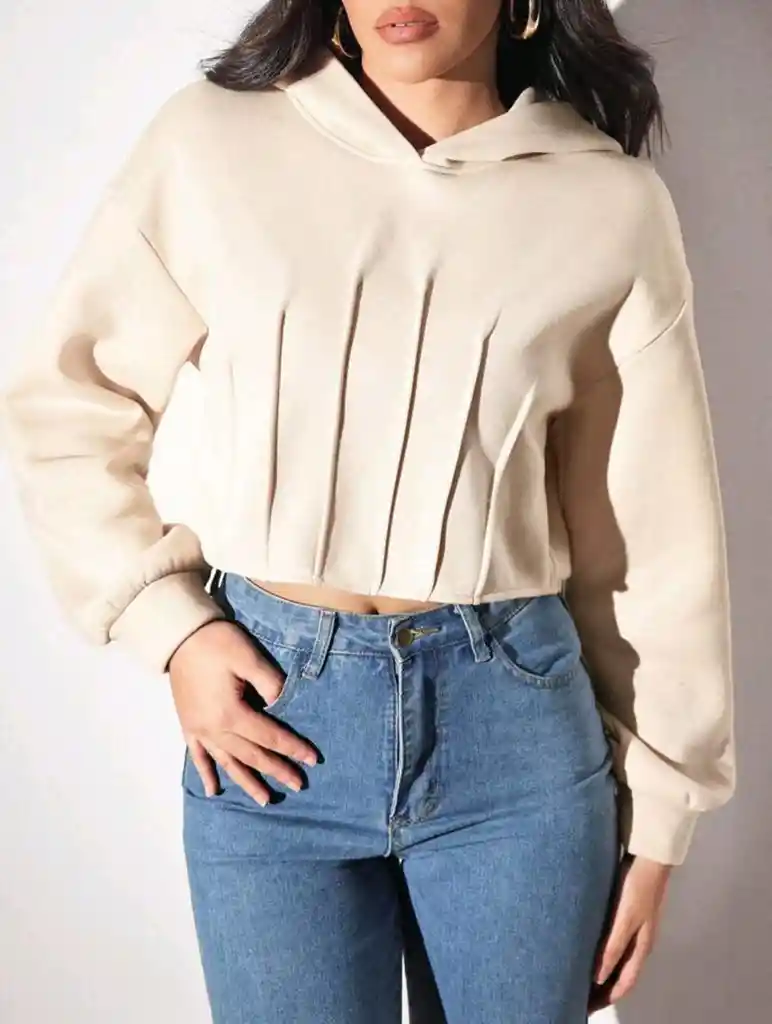 Hoodie Crop Duna Suave