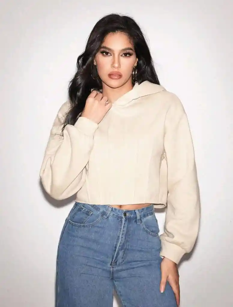 Hoodie Crop Duna Suave