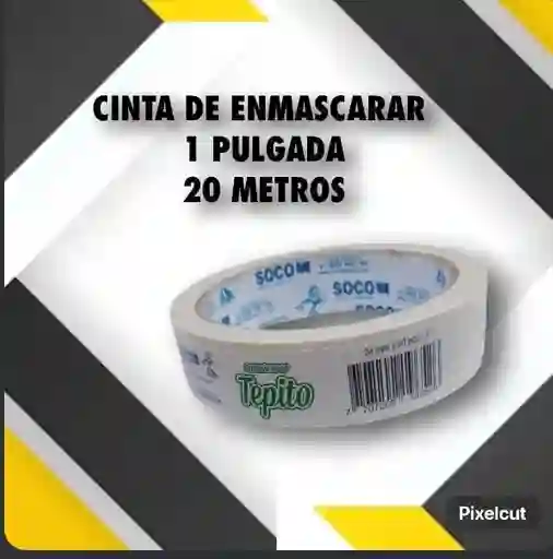 Cinta De Enmascarar De 1 Pulgada -20mtros De Largo-empaque