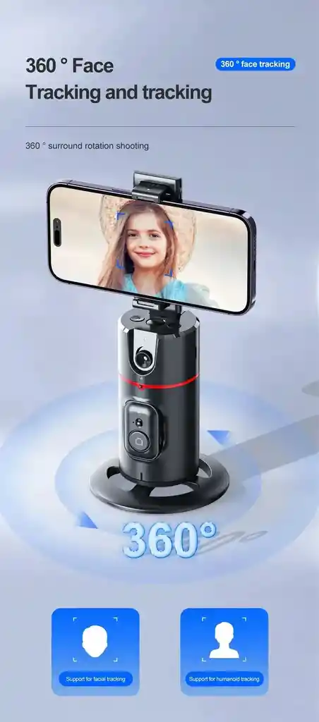 ¡haz Que Tus Videos Brillen! Trípode Con Luz Led, Seguimiento Facial Y Control Por Gestos – Ideal Para Creadores, Vlogs, Selfies Y Más