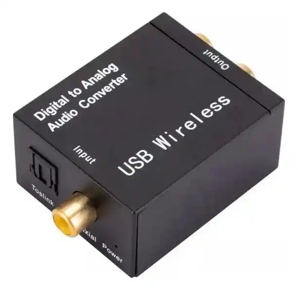 Convertidor De Audio Digital A Analógico Bluetooth+cable Ópt