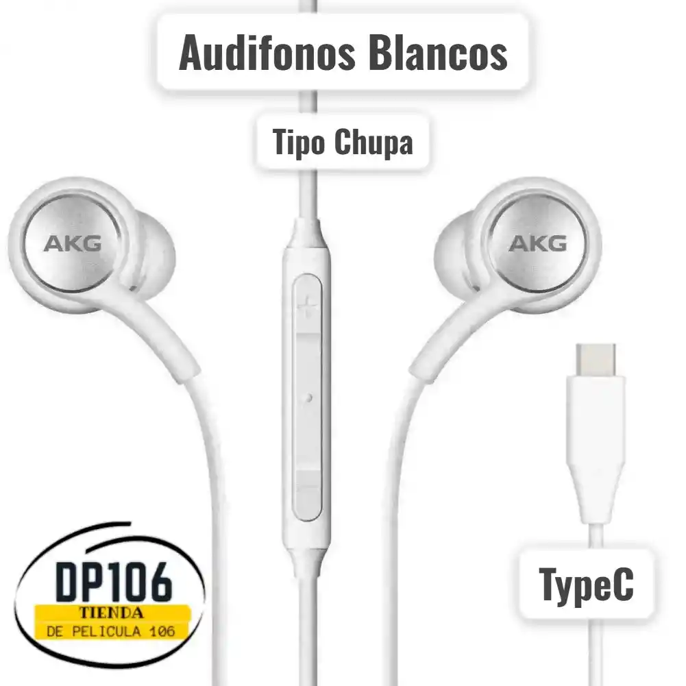 Audifonos Samsung Akg Tipo C Blancos