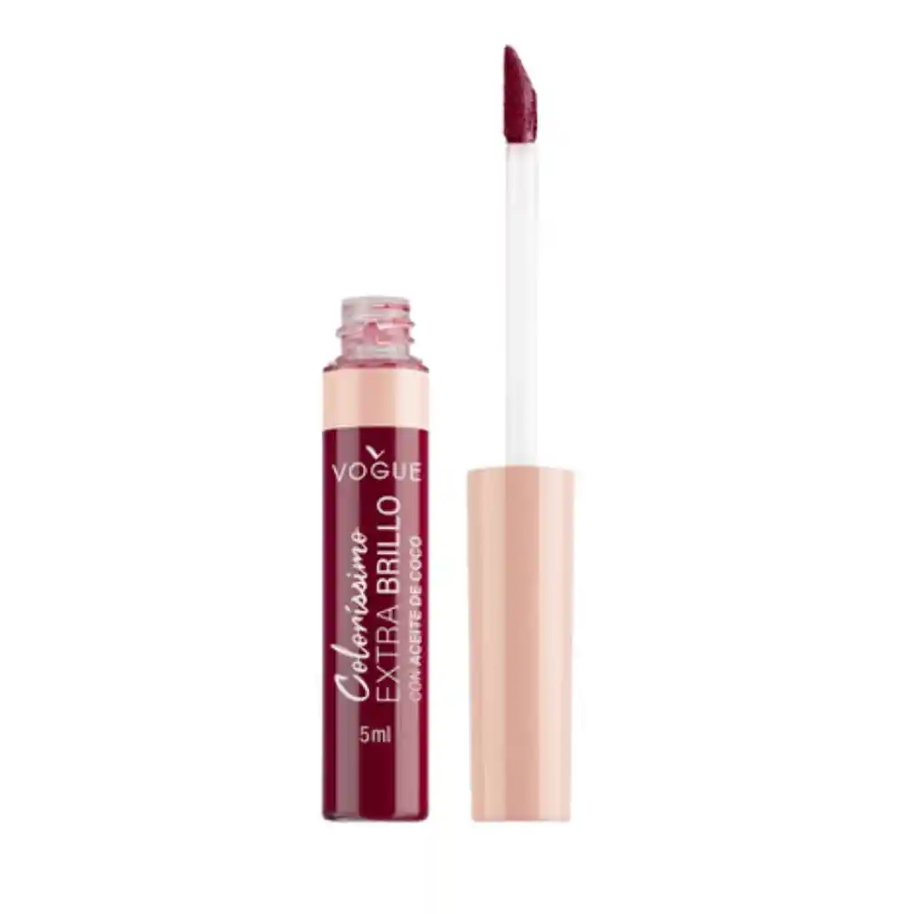 Labial Vogue Coloríssimo Extra Brillo En El Tono Sangría 5ml