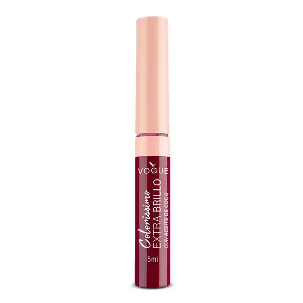 Labial Vogue Coloríssimo Extra Brillo En El Tono Sangría 5ml