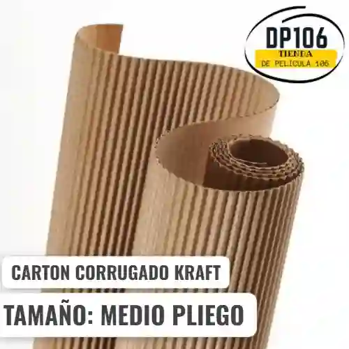 Carton Corrugado Kraft Medio Pliego X 1 Und