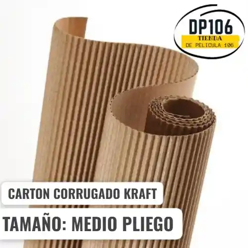 Carton Corrugado Kraft Medio Pliego X 1 Und