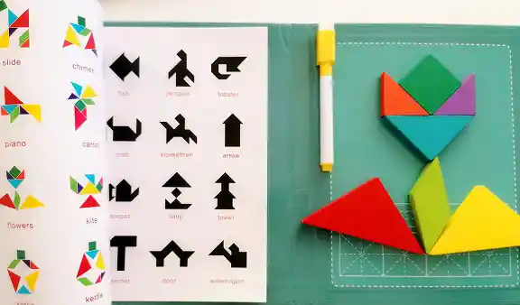 Juego Didáctico Libro Tangram Magnético Para Niños