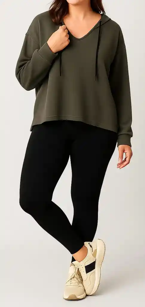 Sudadera Hoodie Oversize Gris Ceniza Luxe