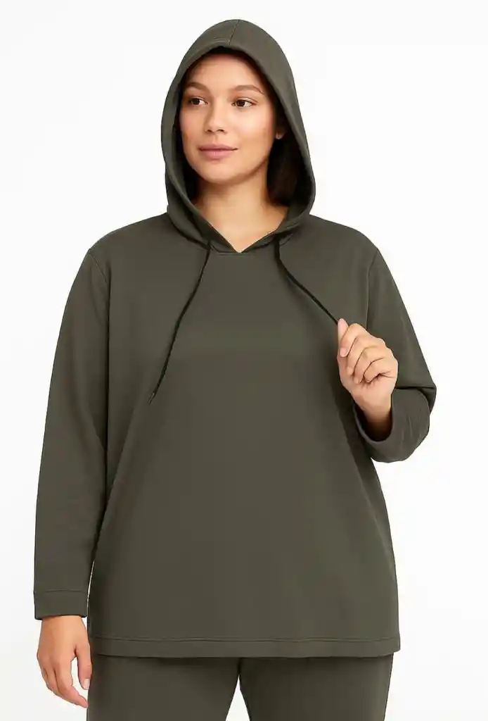 Sudadera Hoodie Oversize Gris Ceniza Luxe