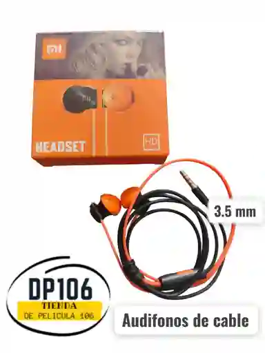 Audifonos Manos Libres Color Naranja