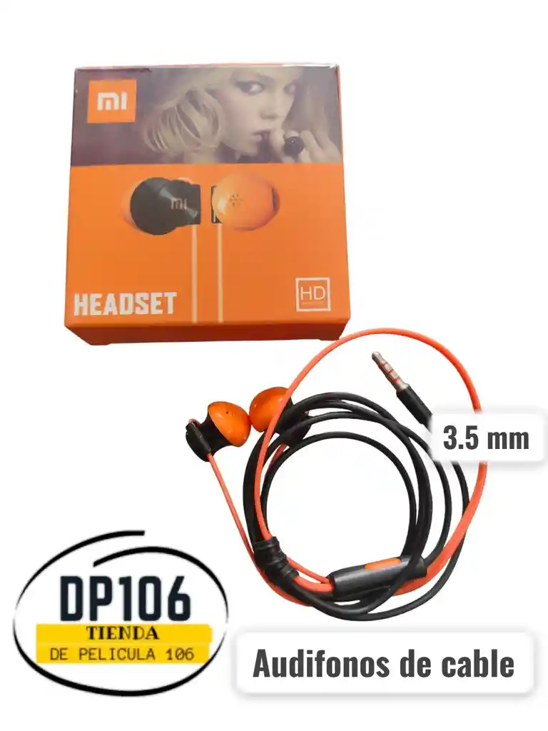 Audifonos Manos Libres Color Naranja