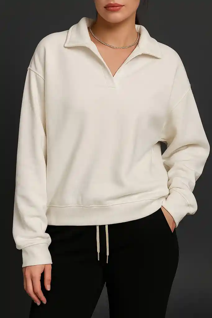 Sudadera Blanca Nube Real