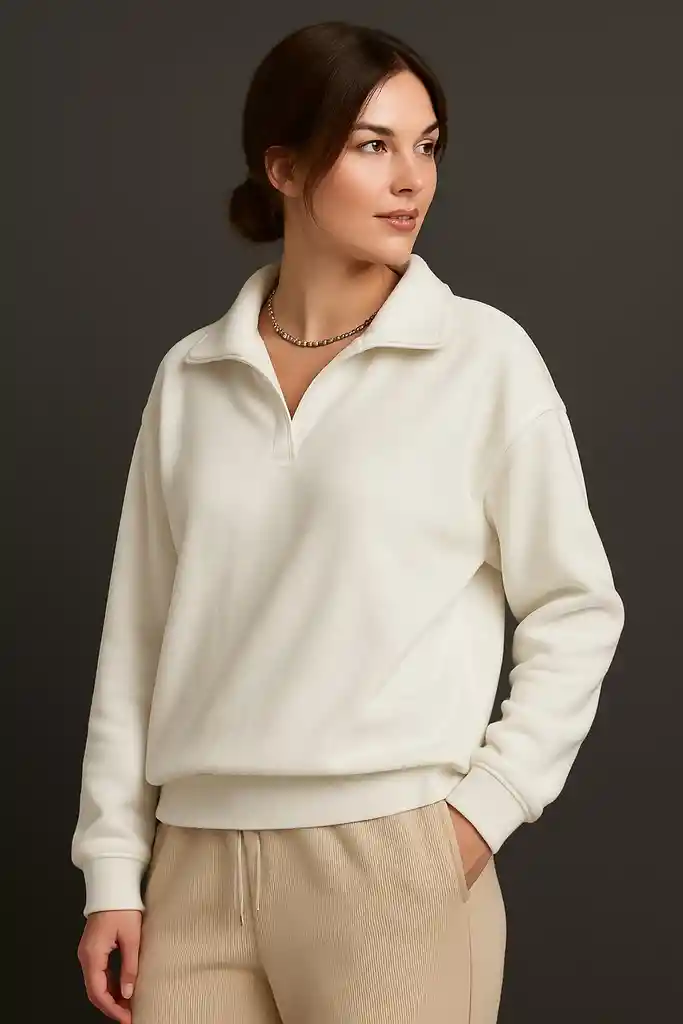 Sudadera Blanca Nube Real