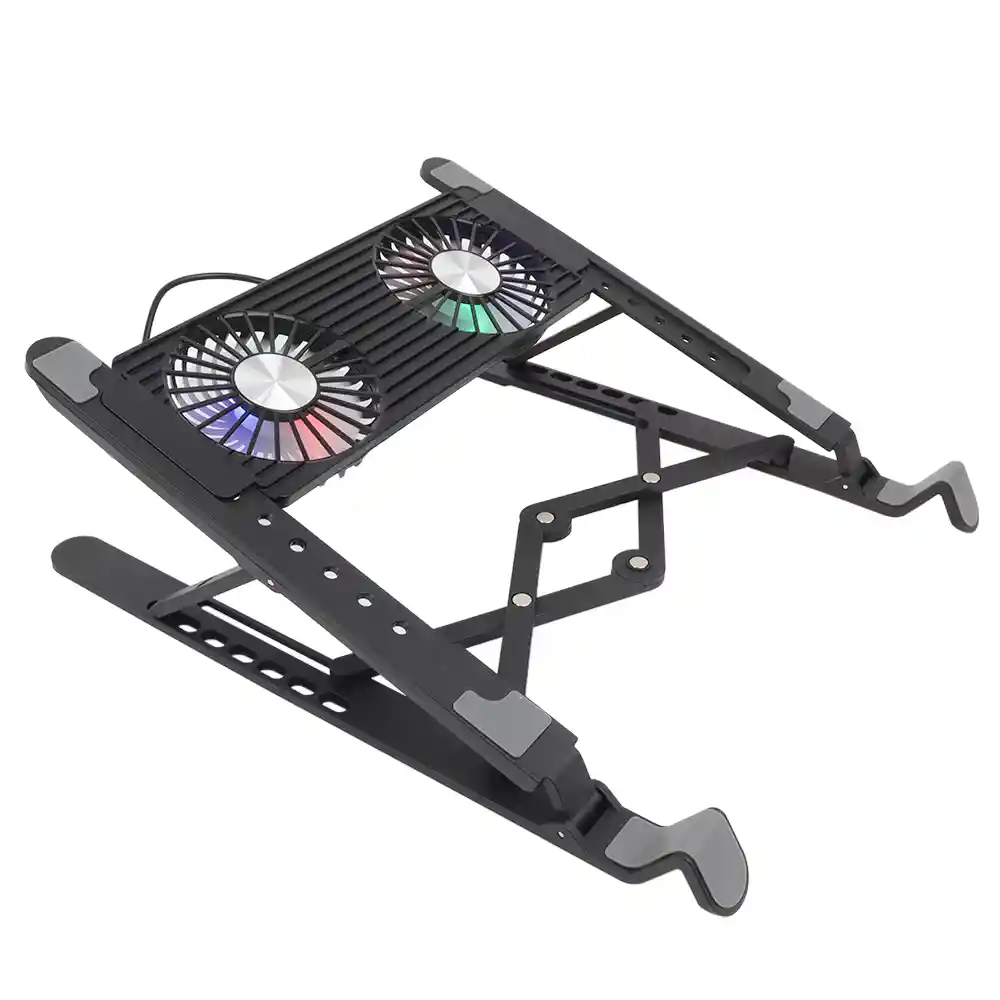 Soporte De Escritorio Para Ordenador Portátil, Ventiladores De Refrigeración Duales, Almohadilla De Refrigeración, Estante De Soporte Plegable, Componentes De Ordenador, Soporte Plegable Para Mesa