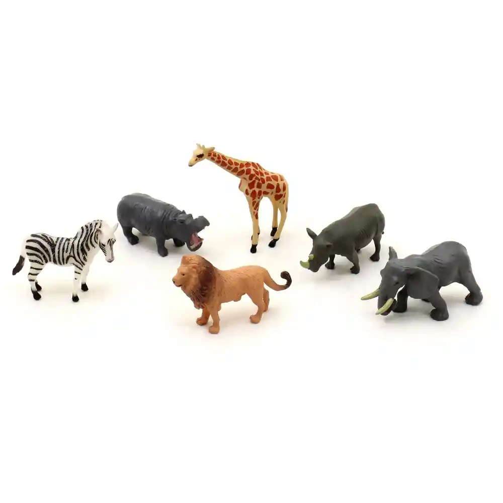Set Educativo Figuras Animales Selva Salvaje Para Niños