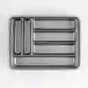 Organizador Plasticforte 40x7x30cm Gris Plata Plastico