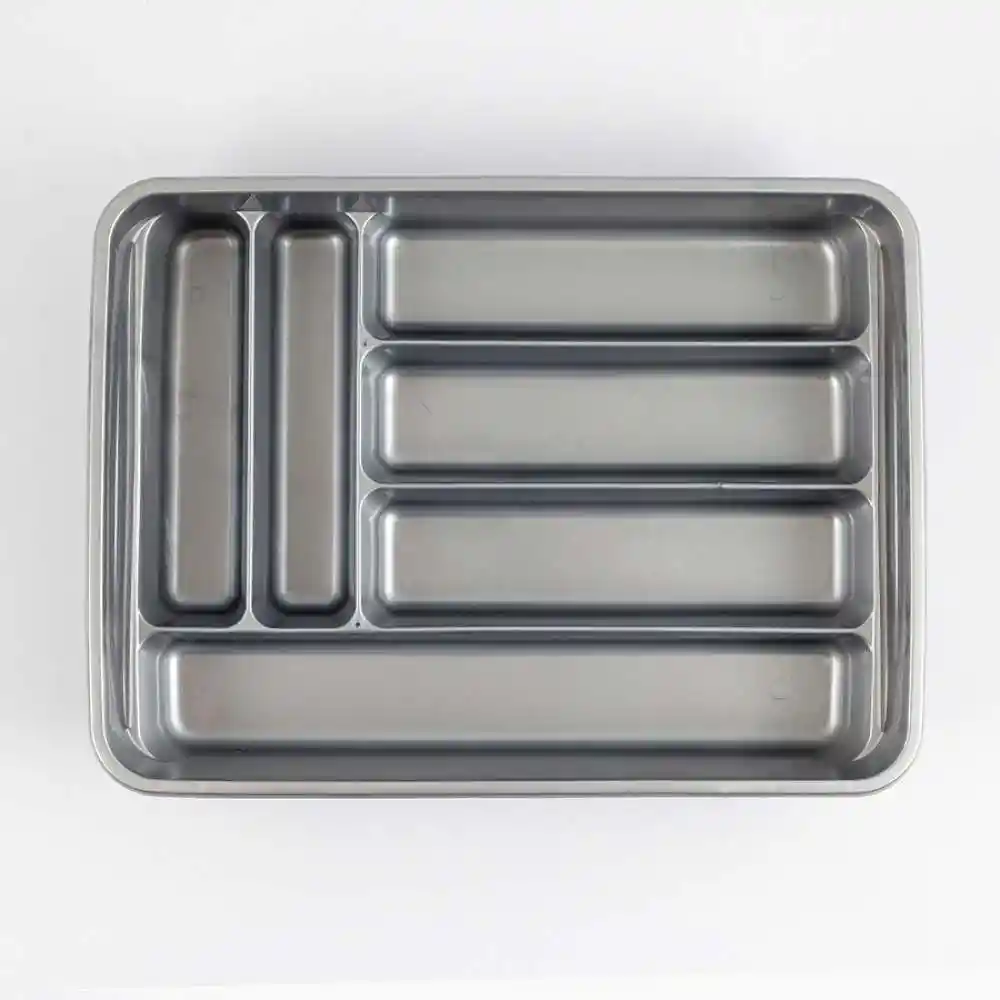 Organizador Plasticforte 40x7x30cm Gris Plata Plastico