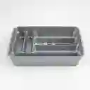 Organizador Plasticforte 40x7x30cm Gris Plata Plastico