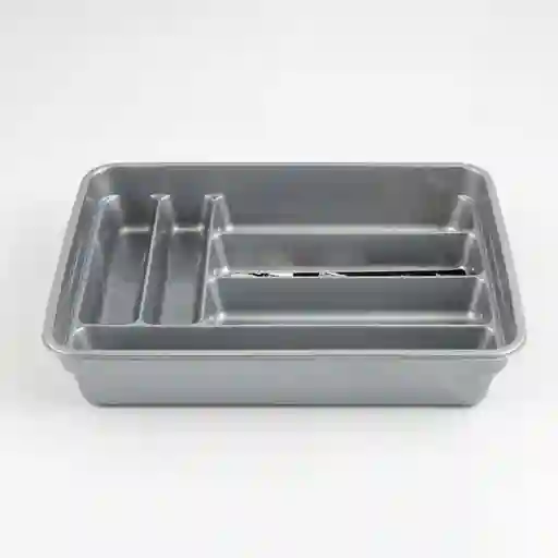 Organizador Plasticforte 40x7x30cm Gris Plata Plastico