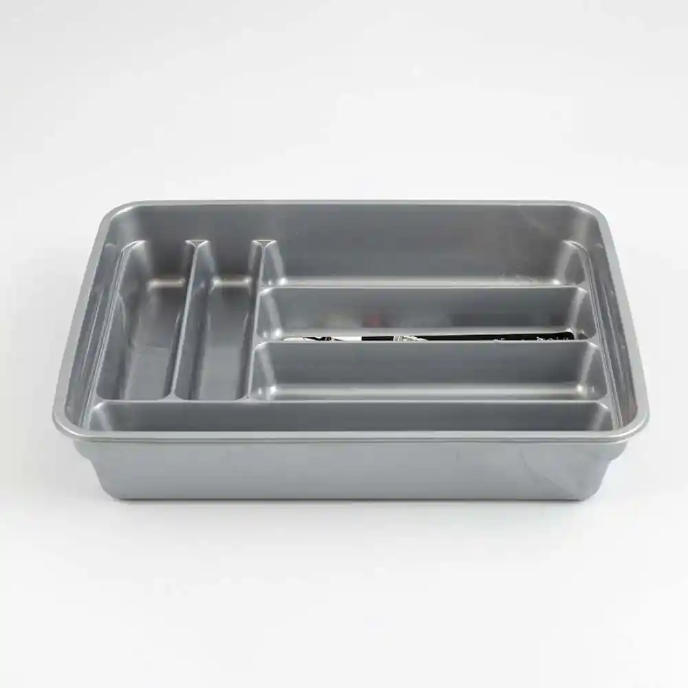Organizador Plasticforte 40x7x30cm Gris Plata Plastico