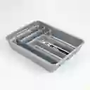 Organizador Plasticforte 40x7x30cm Gris Plata Plastico