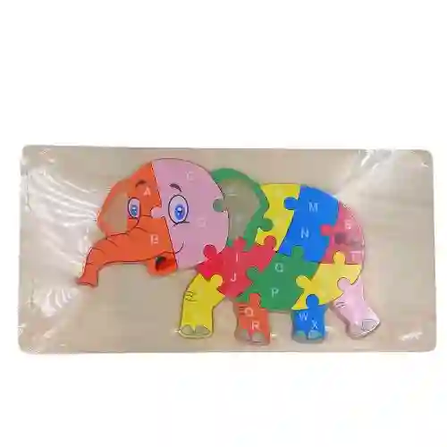 Rompecabezas Didactico - Elefante Abecedario, Mediano