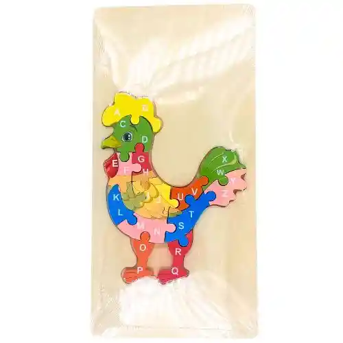 Rompecabezas Didactico - Gallina Abecedario, Mediano
