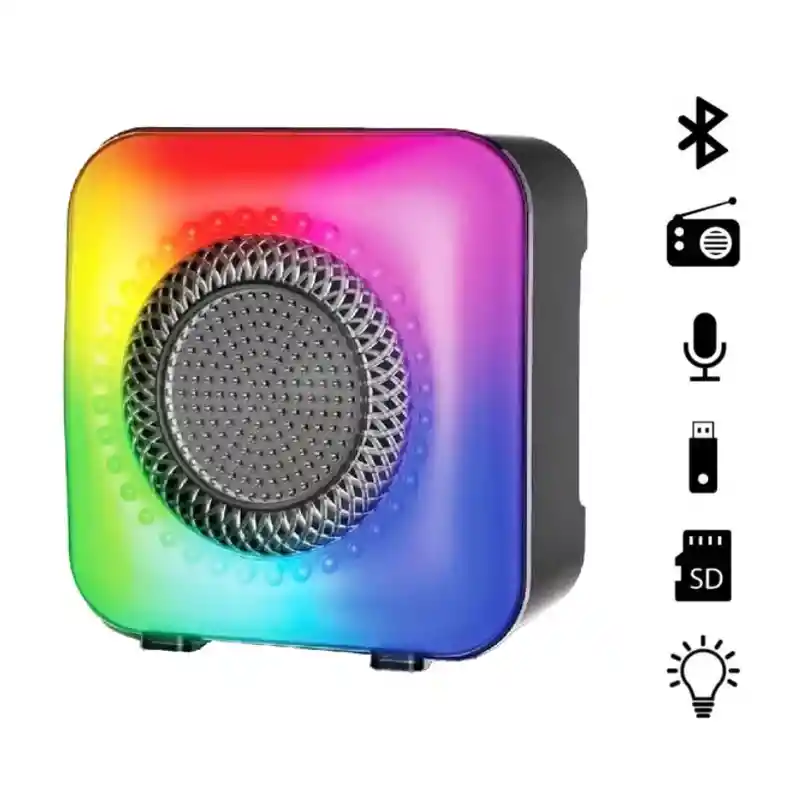 Parlante Bluetooth Greatnice Gts-1373 Con Luces Led Multicolor Y Radio Fm