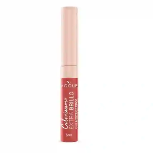 Labial Vogue Coloríssimo Extra Brillo En El Tono Rose 5ml