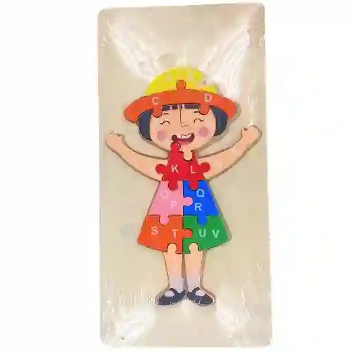 Rompecabezas Didactico - Niña Abecedario, Mediano