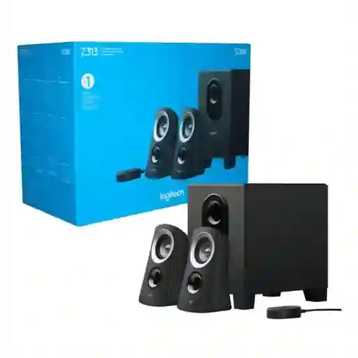 Parlantes Logitech Z313, Altavoces 2.1 De Sonido Potente Y Equilibrado Color Negro