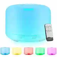 Humidificador Difusor De Aroma Grande 1000ml Con 7 Tonos Luz Led, Blanco Incluye 1 Esencia Hidrosoluble