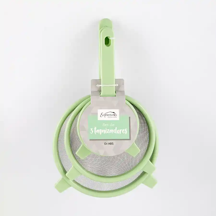 Tamizador Expressions 12x25cm Verde 3 Und Metal